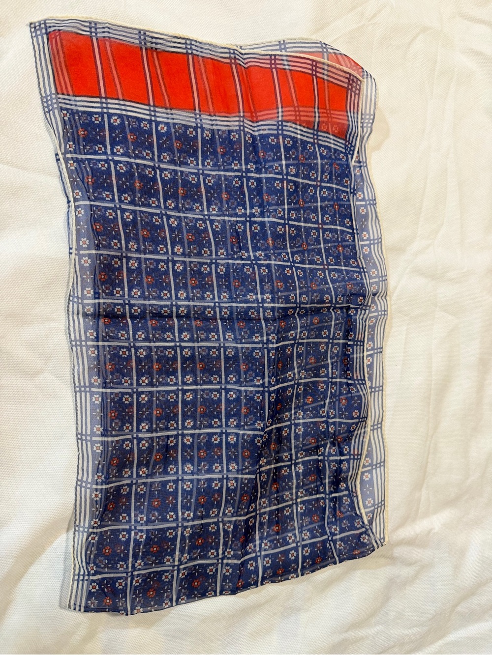 Scarf blue and red